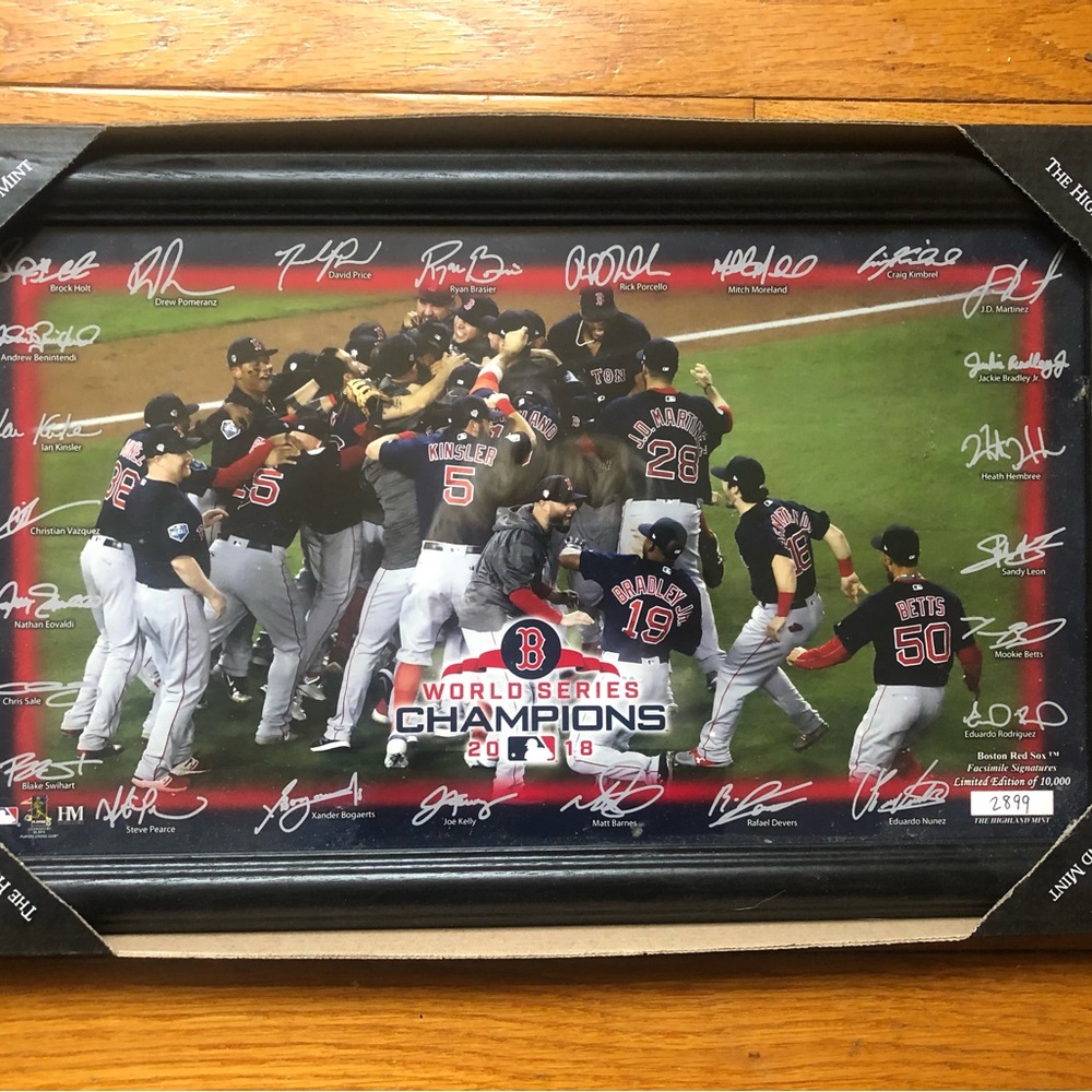 Man Cave Boston Red Sox 2018 World Series Framed Photo Highland Mint Ltd. Ed.